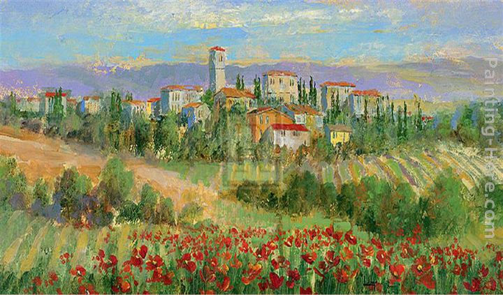 Tuscan Spring painting - Michael Longo Tuscan Spring art painting